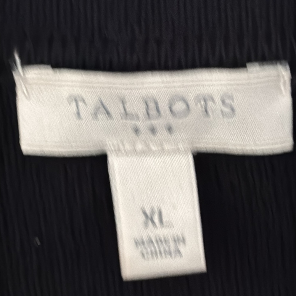 Talbots Ruffle Collar Button Front Long Sleeve Ca… - image 6